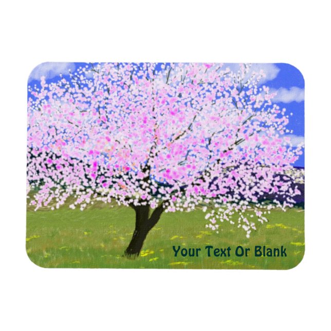Magnet Flexible Arbre aux amandes en fleurs (Horizontal)