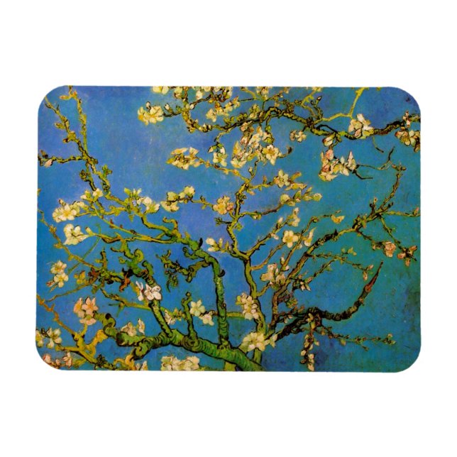 Magnet Flexible Arbre aux amandes en fleurs par Vincent van Gogh (Horizontal)