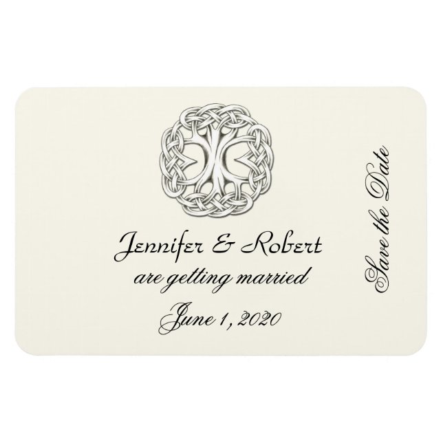Magnet Flexible Arbre Celtique de la vie Sauvez la date (Horizontal)