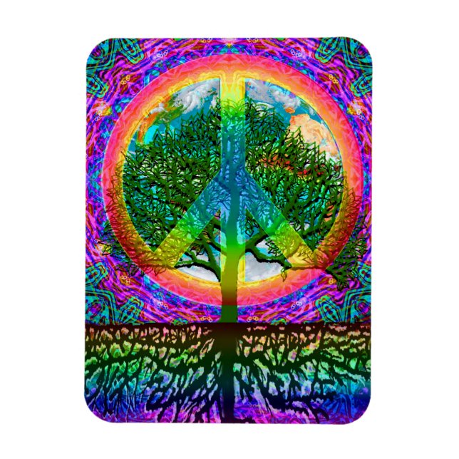 Magnet Flexible Arbre de la paix (Vertical)
