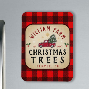 Magnet Flexible Arbre de Noël Agritourisme Pine Arbres style ferme