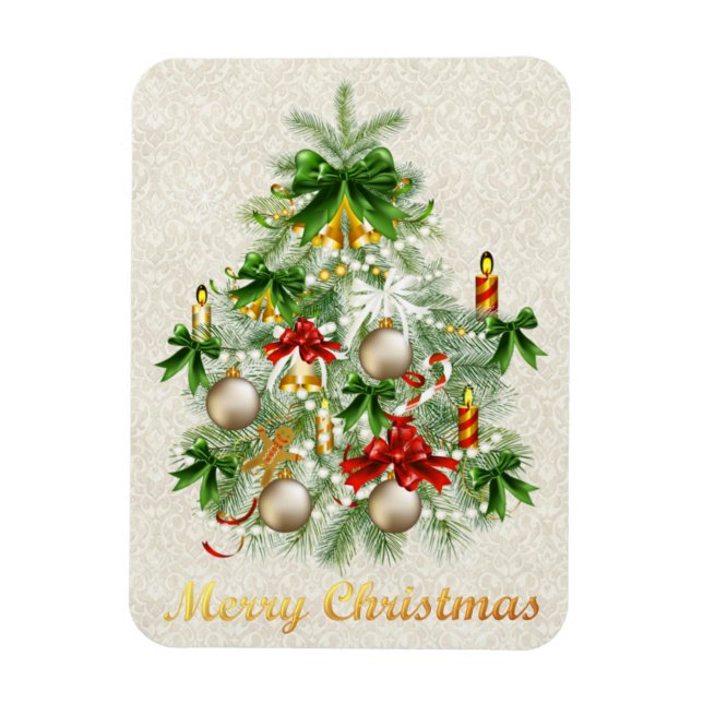 Magnet Flexible Arbre de Noël avec aimant à bougies (Vertical)
