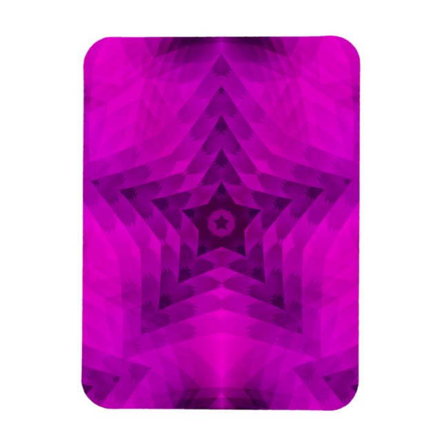 Magnet Flexible Arbre de Noël Silhouette & Étoile violette Dégradé (Vertical)