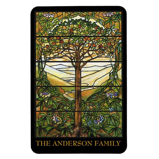 Magnet Flexible Arbre de vie/Fenêtre en verre tendu Tiffany (Vertical)