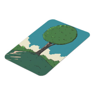 Magnet Flexible Arbre sur une colline