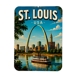 Magnet Flexible Arc de Gateway de St. Louis Skyline