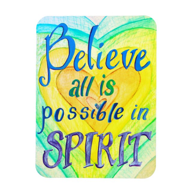 Magnet Flexible Arc-en-ciel Coeurs de l'Esprit de prière (Vertical)