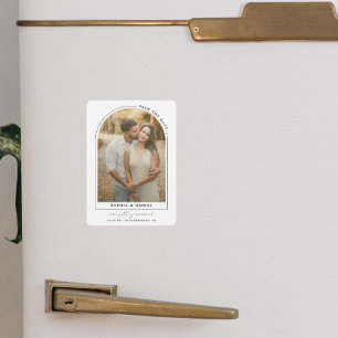 Magnet Flexible Arc moderne avec photo Enregistrer la date