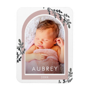 Magnet Flexible Arche photo rose simple et joli script