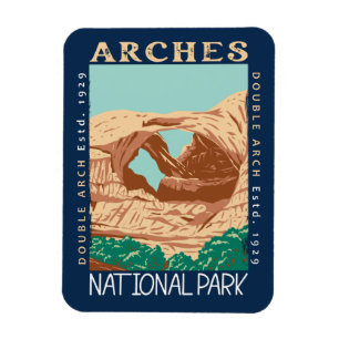 Magnet Flexible Arches Parc National Double Arche Retro Distorsion
