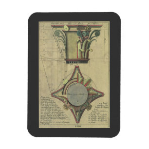 Magnet Flexible Architecture Ancienne, Couronne de Capitale Décora