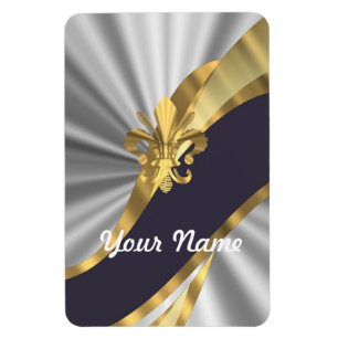 Magnet Flexible Argent et or Fleur dy Lys