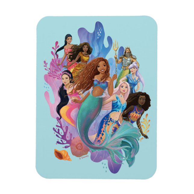 Magnet Flexible Ariel et sa famille (Vertical)