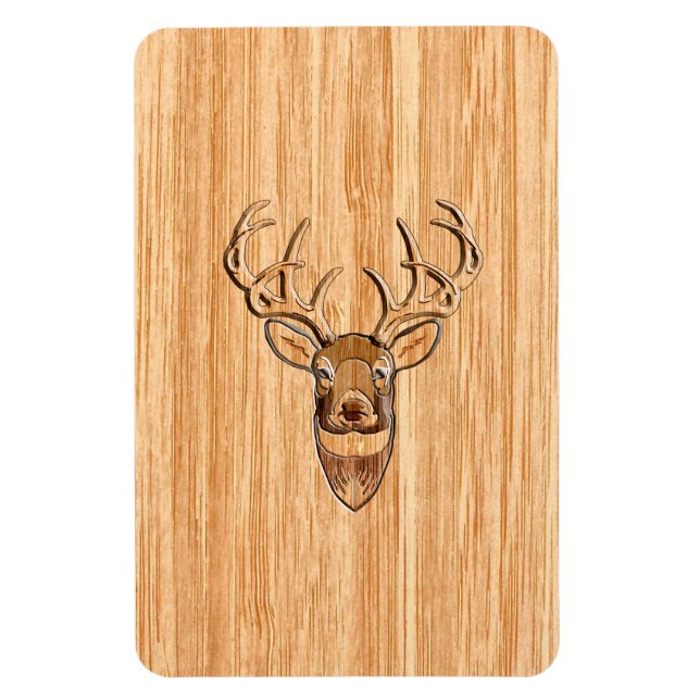 Magnet Flexible Arrière - plan de bois de cerf de queue blanche (Vertical)