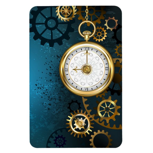 Magnet Flexible Arrière - plan turquoise à vapeur avec engrenages (Vertical)