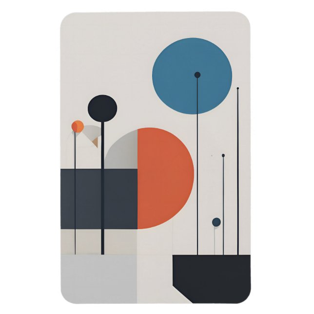 Magnet Flexible Art Abstrait géométrique minimaliste moderne (Vertical)