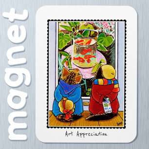 Magnet Flexible 'Art Appreciation' Nom personnalisé du chat mignon