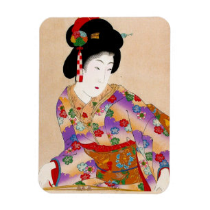 Magnet Flexible Art classique japonais oriental frais de dame de