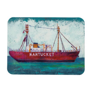 Magnet Flexible Art côtier   Nantucket Lightship