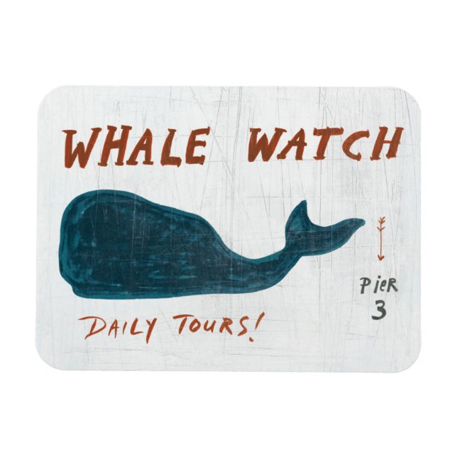 Magnet Flexible Art côtier | Whale Watch (Horizontal)