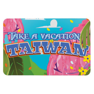 Magnet Flexible art de l'affiche de voyage vintage de l'île de Taï