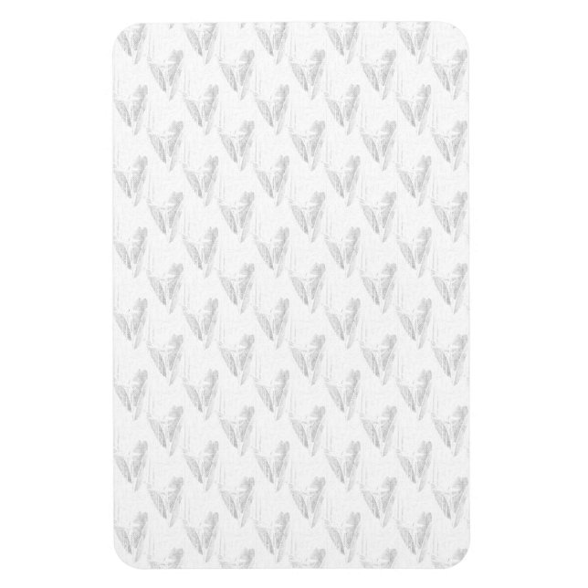 Magnet Flexible Art de ligne, Coquillage, Harpe (Vertical)