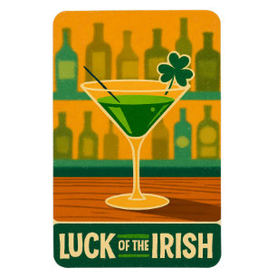 Magnet Flexible Art de Martini Shamrock de la Saint-Patrick du Mil