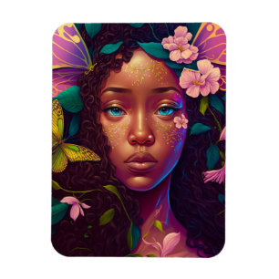 Magnet Flexible Art d'Imaginaire Fée Noire Africain
