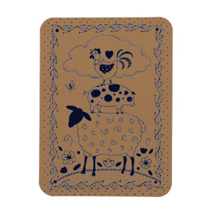 MAGNET FLEXIBLE ART FOLAIRE ANIMAUX DE FERME MOUSSE, PIG, ROOSTER 