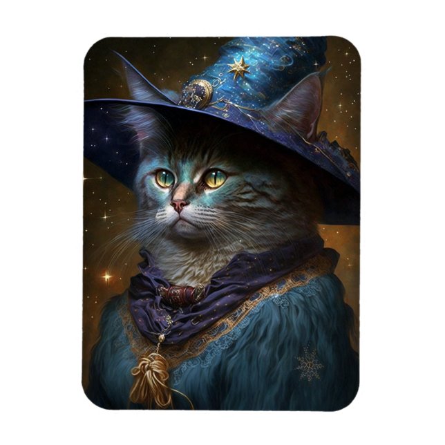 Magnet Flexible Art Imaginaire Chat Witch (Vertical)
