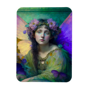 Magnet Flexible Art Imaginaire Fée Vert Violet