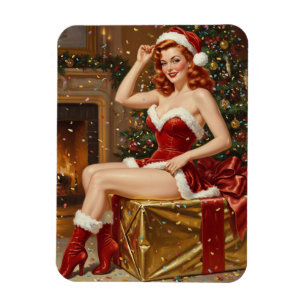 Magnet Flexible Art intégré Père Noël vintage