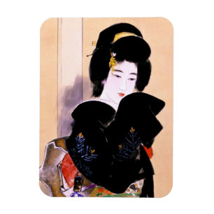 Magnet Flexible Art japonais traditionnel oriental frais de dame