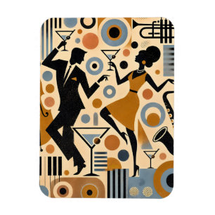 Magnet Flexible Art minimaliste de l'ère du jazz du milieu du sièc