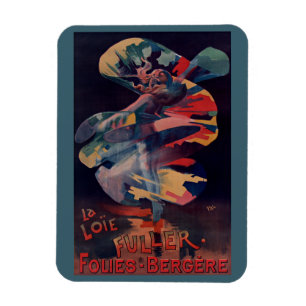 Magnet Flexible Art nouveau vintage, Loie Fuller aux Folies Berger
