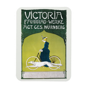 Magnet Flexible Art Nouveau vintage, Victoria Fahrrad Werke, Rehm