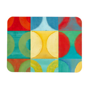 Magnet Flexible Art Pop brillant avec cercles et Carré