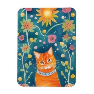 Magnet Flexible Art populaire Whimsical Tabby Cat