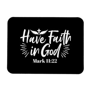 Magnet Flexible Art Religieux : Ayez foi en Dieu Conception des Éc