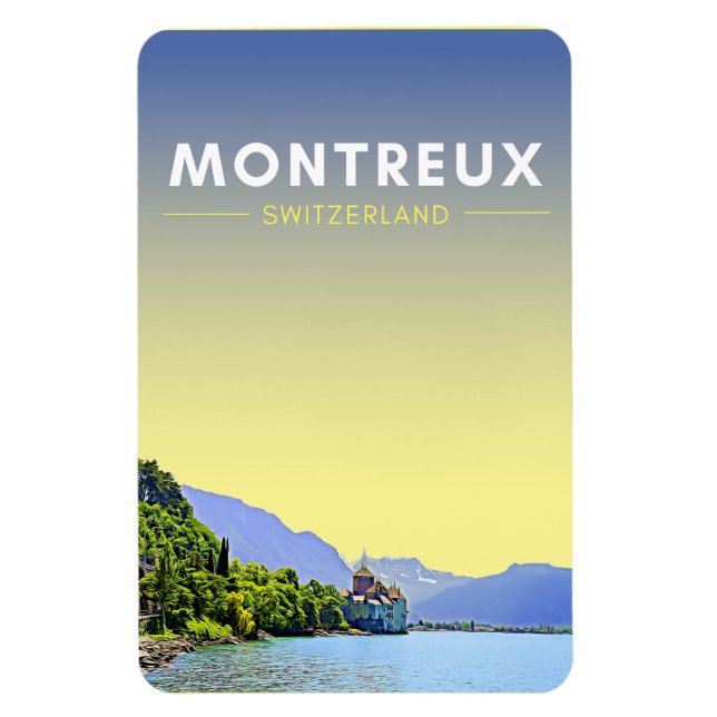 Magnet Flexible Art vintage Montreux Suisse (Vertical)