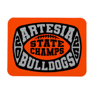 Magnet Flexible Artesia Bulldogs "Champions d'État" 