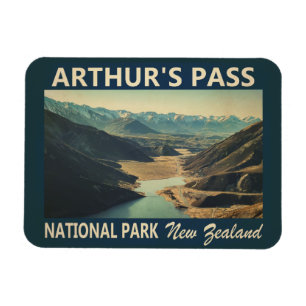 Magnet Flexible Arthur's Pass National Park New Zealand Vintage 