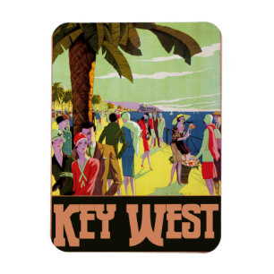 Magnet Flexible Artique Vintage de Key West Florida Travel