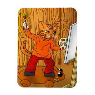 Magnet Flexible Artiste Peintre Aimant Chat