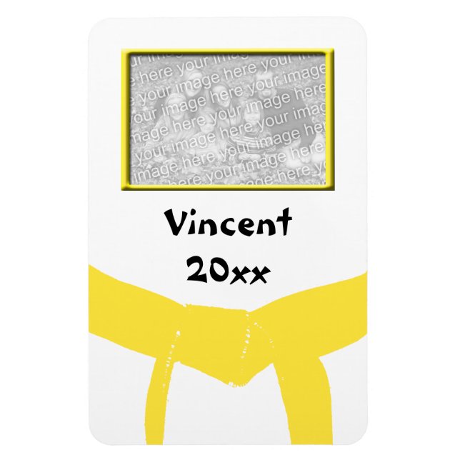 Magnet Flexible Arts martiaux - Ceinture jaune Photo (Vertical)
