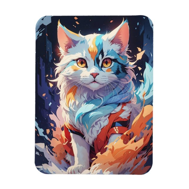 Magnet Flexible Artwork de chats Imaginaires en cristal (Vertical)