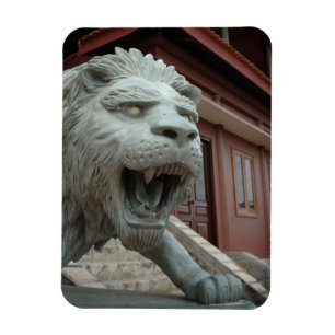 Magnet Flexible Asie, Vietnam. Sculpture de lion à Chau Doc