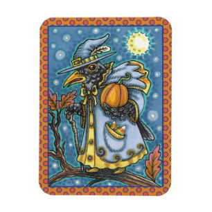 MAGNET FLEXIBLE ASSISTANT HALLOWEEN EVE BLACKBIRD, HALLOWEEN RAVEN