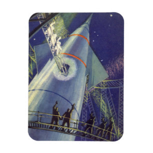 Magnet Flexible Astronautes de la science-fiction vintage sur un v