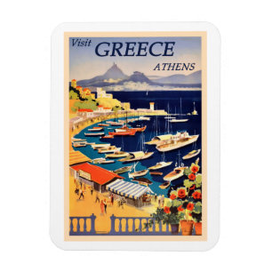Magnet Flexible Athènes, Grèce Affiche Vintage voyage